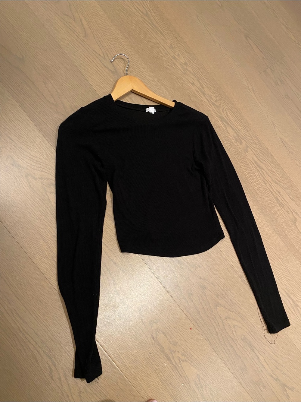 Garage Black Long-Sleeve Crewneck Top